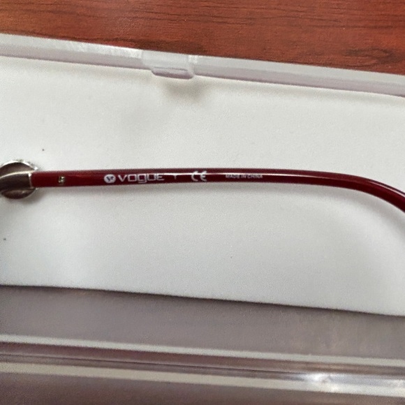 New Vogue Eyeglass Frame Metallic Red - Picture 3 of 7